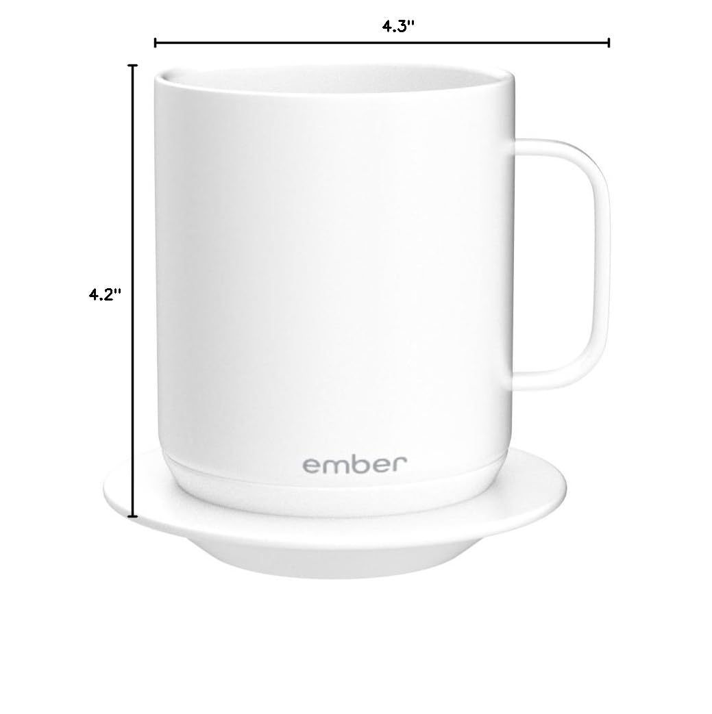 White 10 Ounce Temperature Control Smart Mug W325