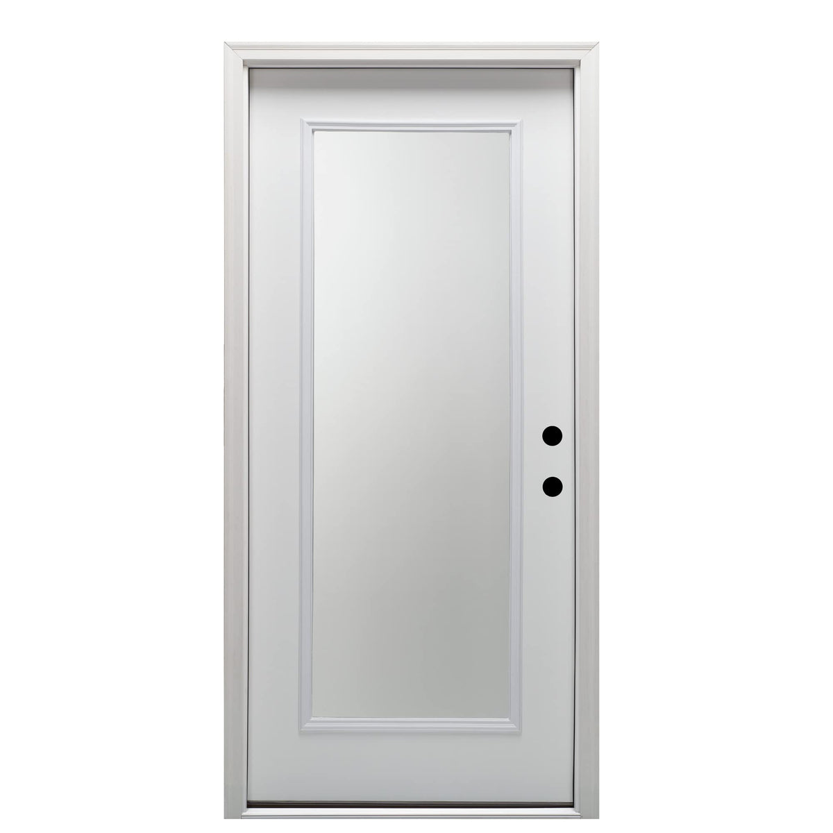 Fiberglass Smooth Primed Left Hand In-Swing Prehung Front Door Full Lite Clear Glass 32" x 80" H198835