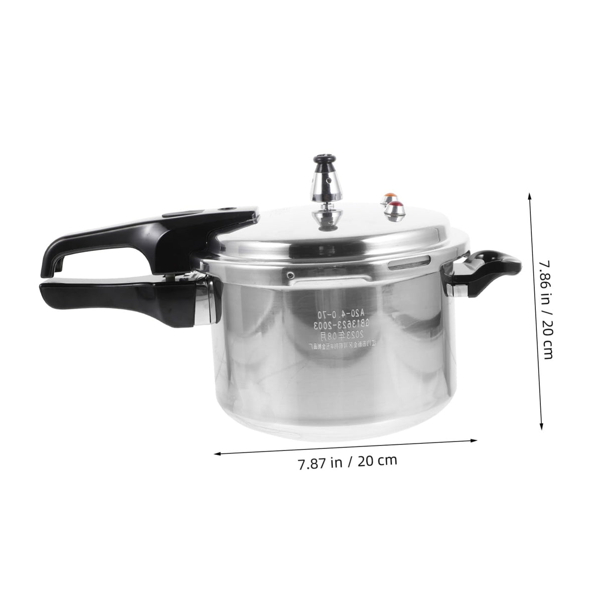 Silver 4l Aluminum Alloy Stovetop Pressure Cooker I53395