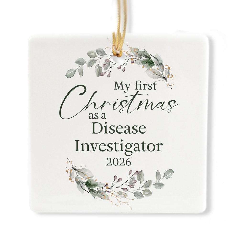 Ceramic 3-inch Square-Shaped Ornament Q35942