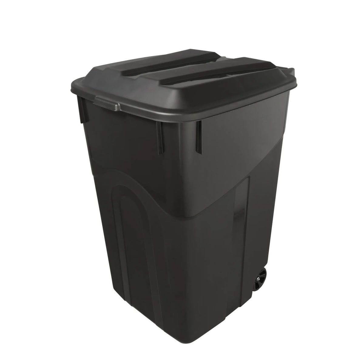 45 Gallon Outdoor Trash Can with Wheels and Lid U860026