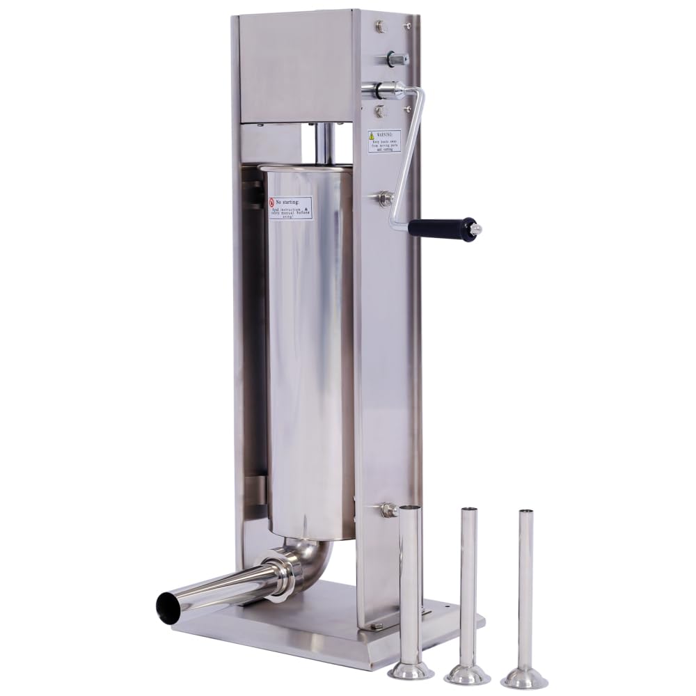 Vertical Stainless Steel Manual Sausage Stuffing Machine with 4 Filling Tubes G9885