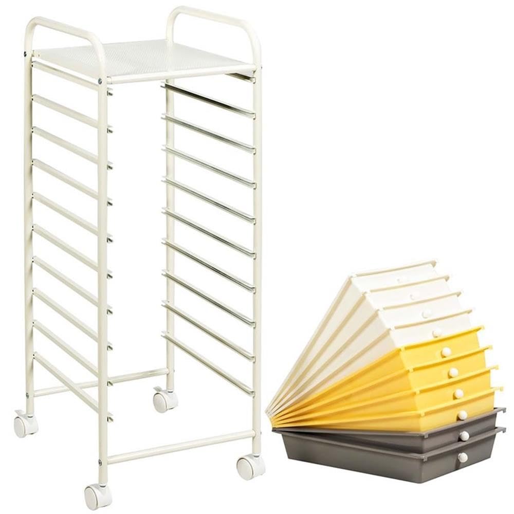 Rolling Storage Cart with 10 Drawers O542