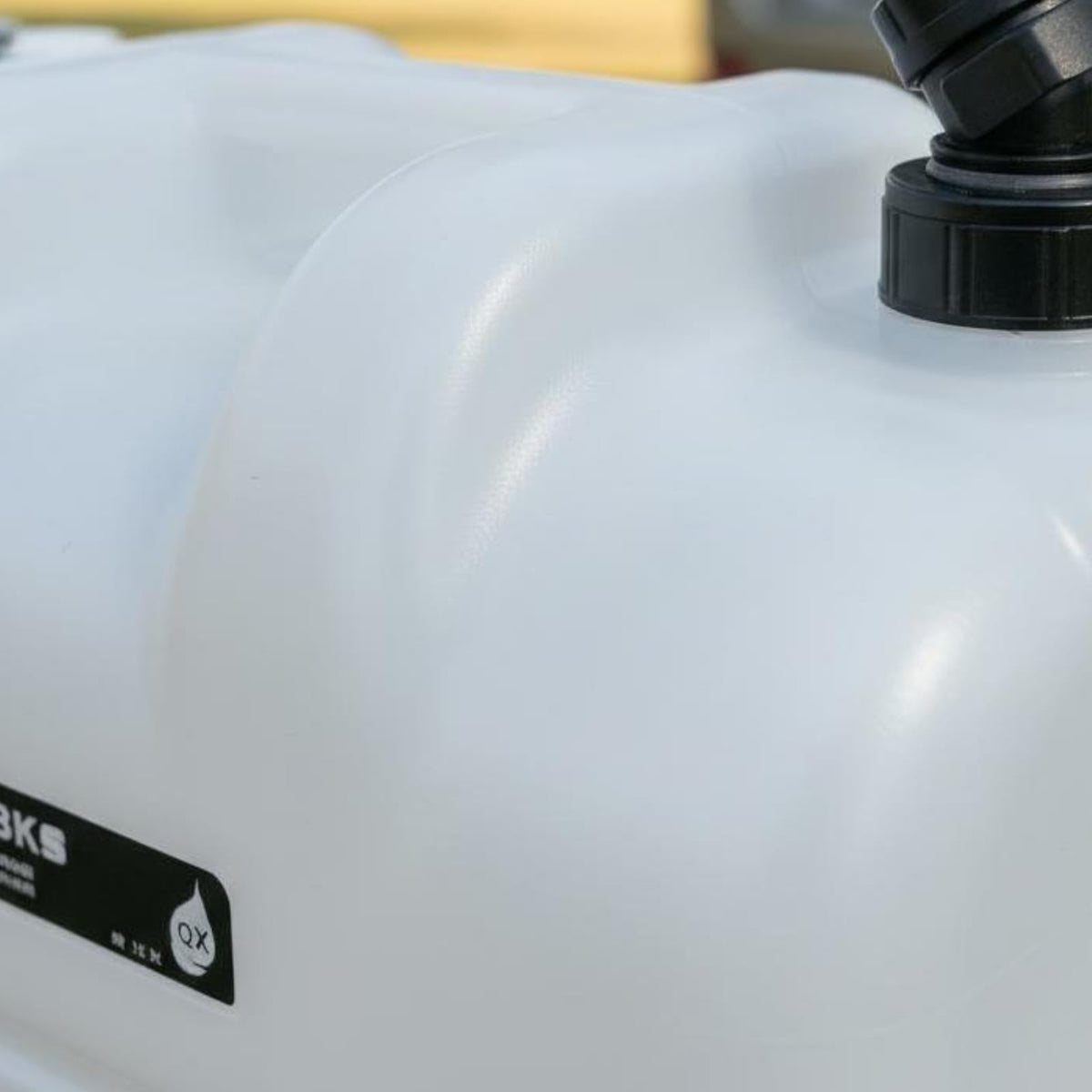 Portable Water Container with Faucet, Wheels, Black M86491