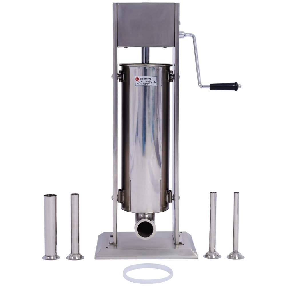 Vertical Stainless Steel Manual Sausage Stuffing Machine with 4 Filling Tubes G9885