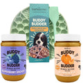 Natural Peanut Butter Dog Treats Set of 2 with Lickmat Z9647