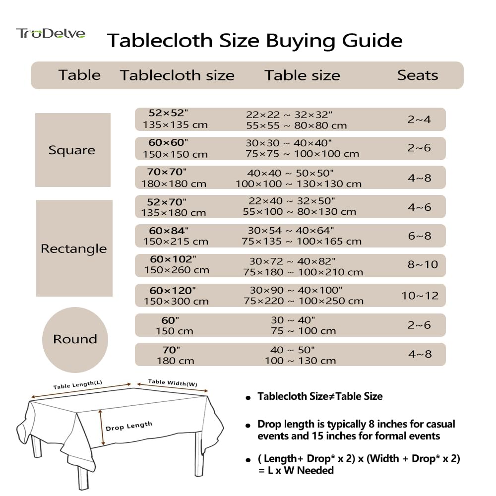 Square 52x52 Inch Washable Tablecloth K242663