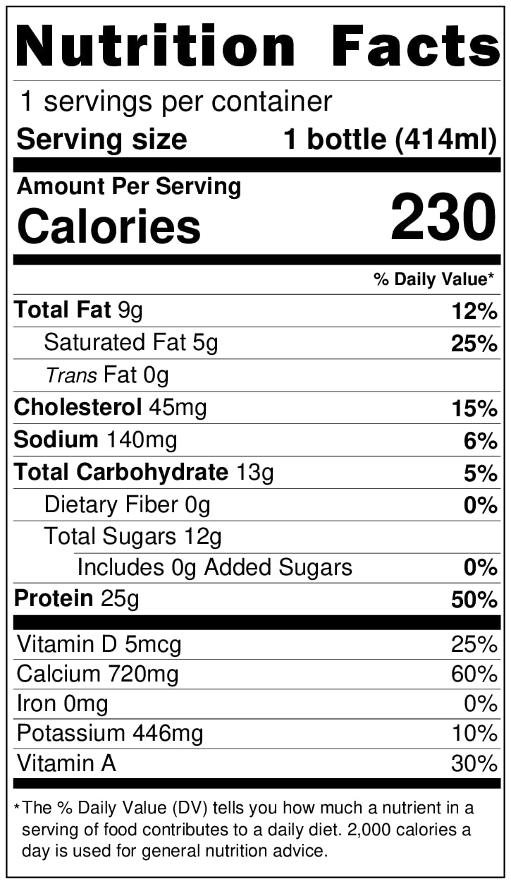 2 Percent High Protein Low Fat Lactose Free Milk 14oz 12 Pack R79958