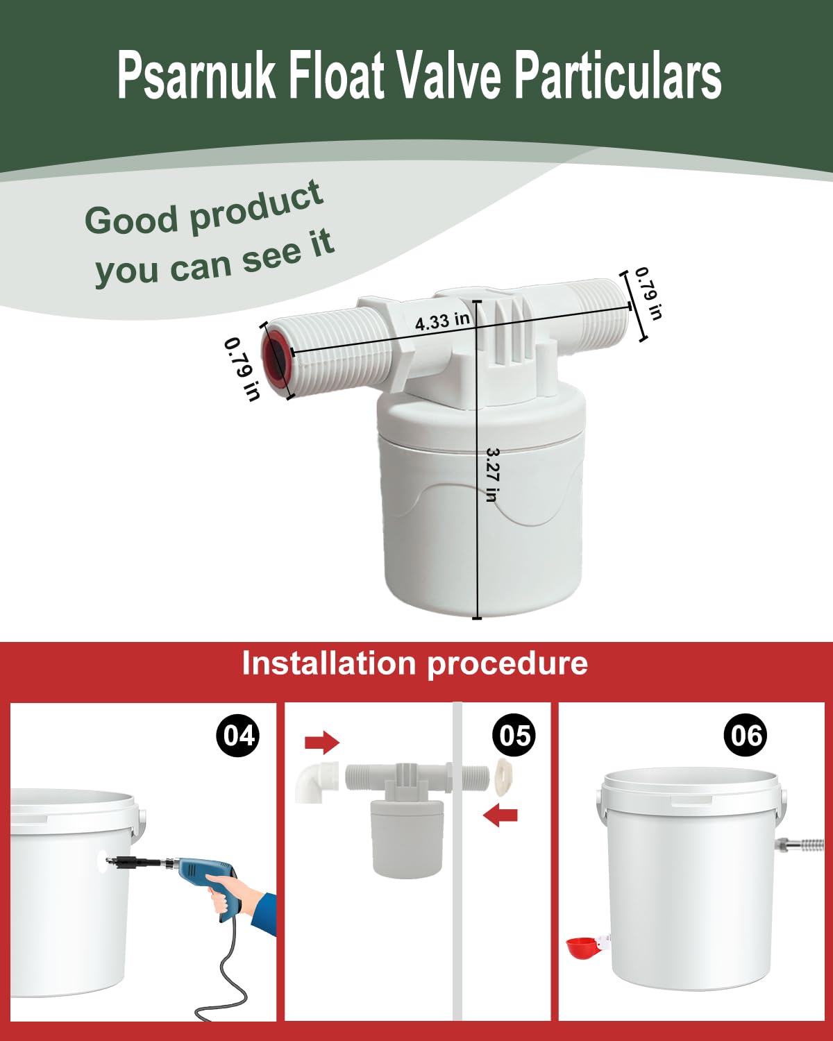 Automatic Chicken Waterer Kit with 4 Cups K4320