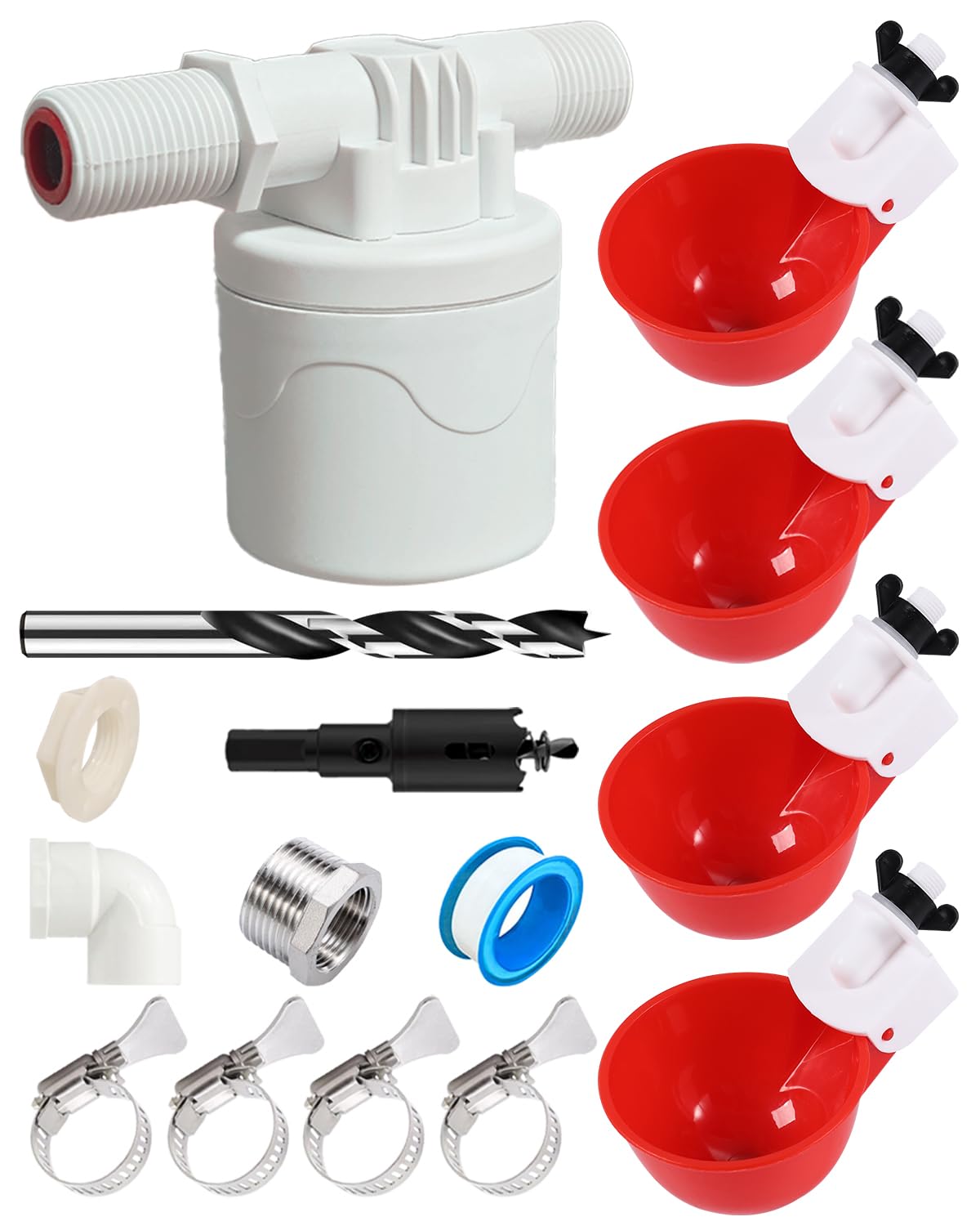 Automatic Chicken Waterer Kit with 4 Cups K4320