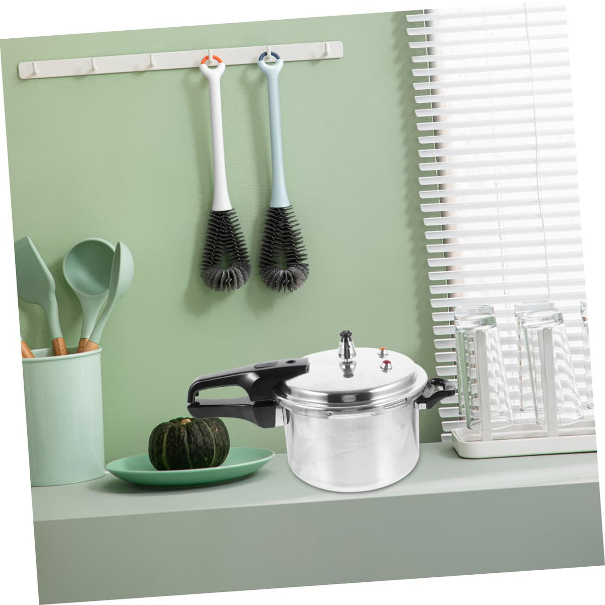 Silver 4l Aluminum Alloy Stovetop Pressure Cooker I53395