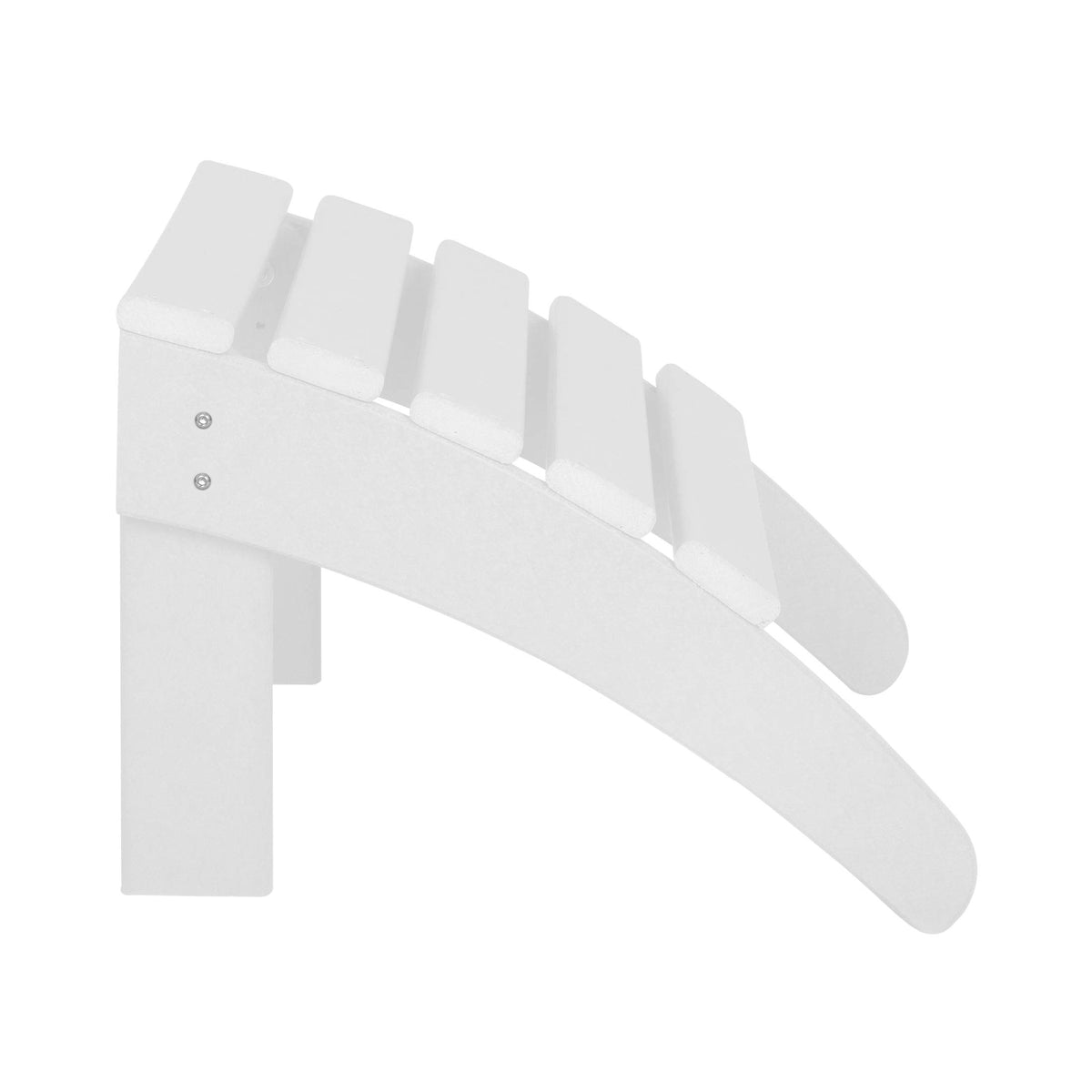 White All Weather Poly Lumber Adirondack Ottoman H67519