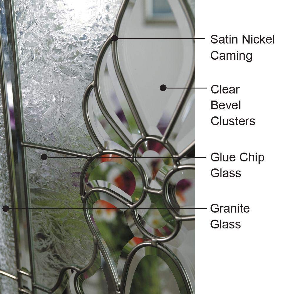 Fiberglass Smooth Left Hand In-Swing Exterior Prehung Door 36"x80" I995236