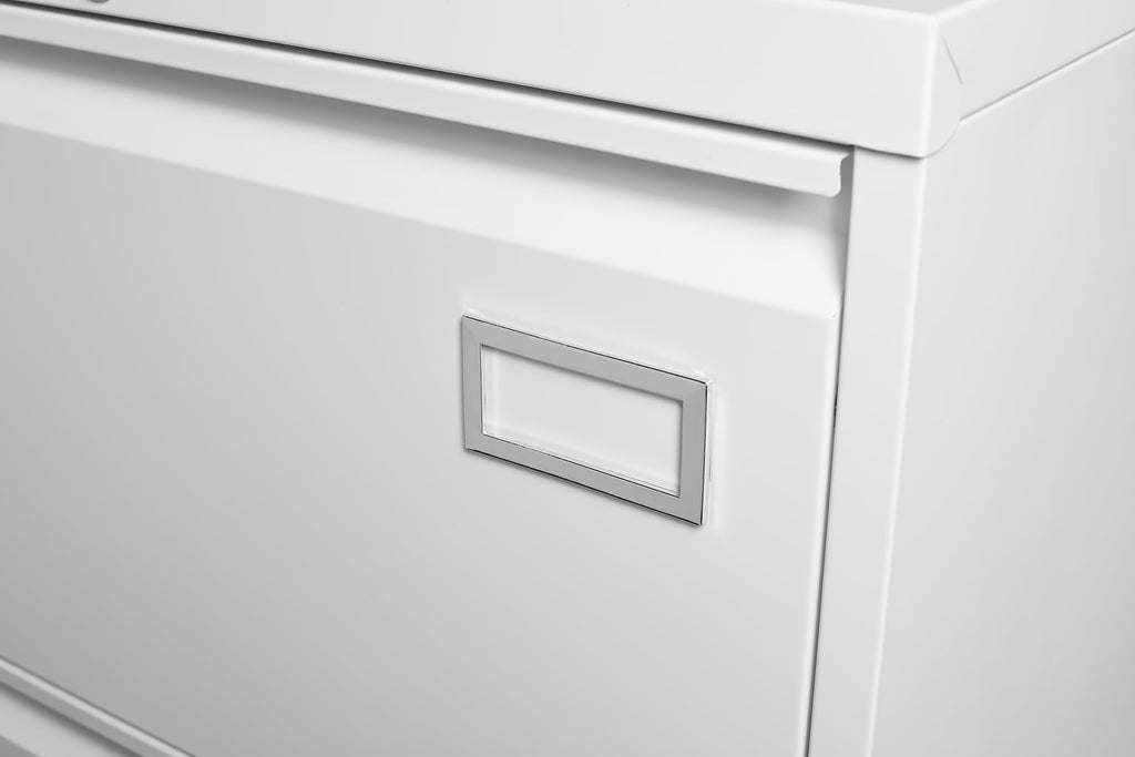 White 2 Drawer Metal Lockable File Cabinet A172
