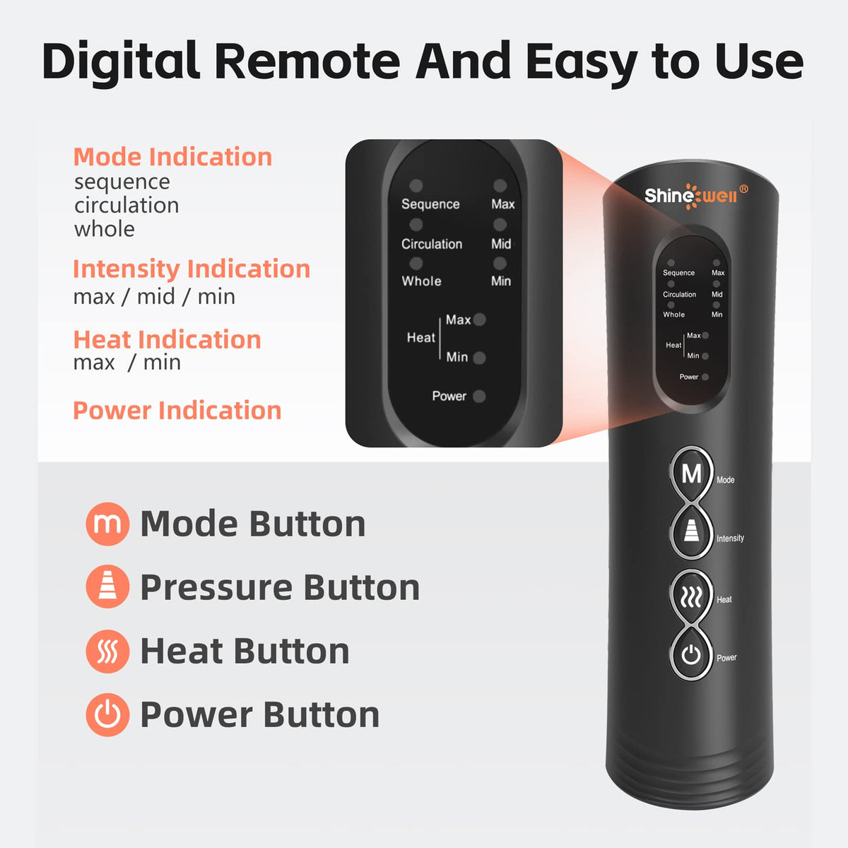 Air Compression Leg Massager with Heat L65407