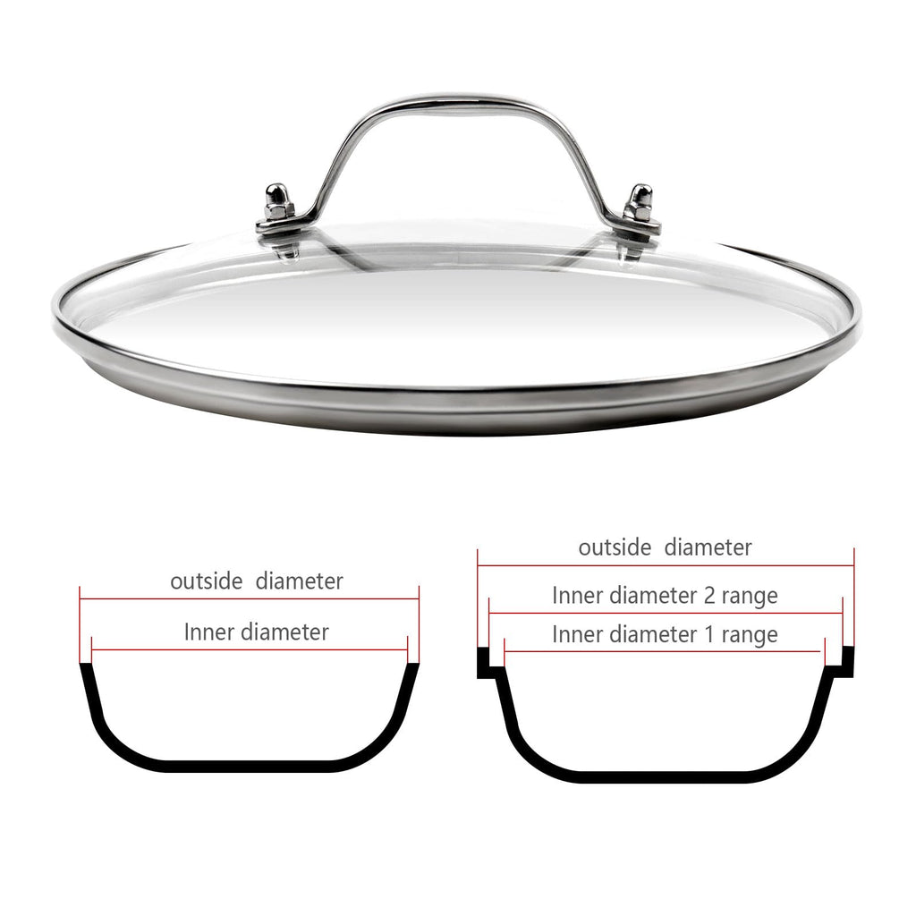 10 Inch Clear Tempered Glass Pan Lid Replacement Y57266