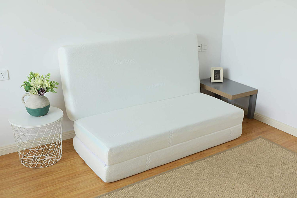 8-Inch Gel Memory Foam Tri-fold Mattress with Bamboo Cover, Queen W69475