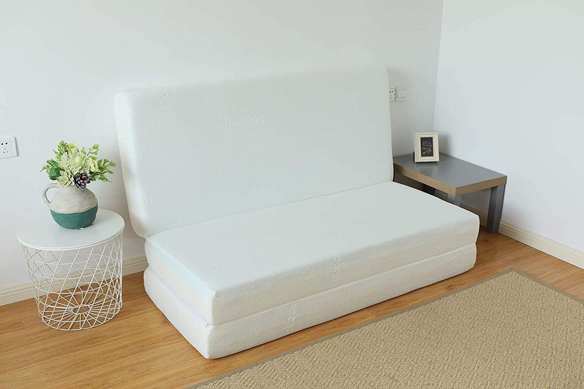 8-Inch Gel Memory Foam Tri-fold Mattress with Bamboo Cover, Queen W69475