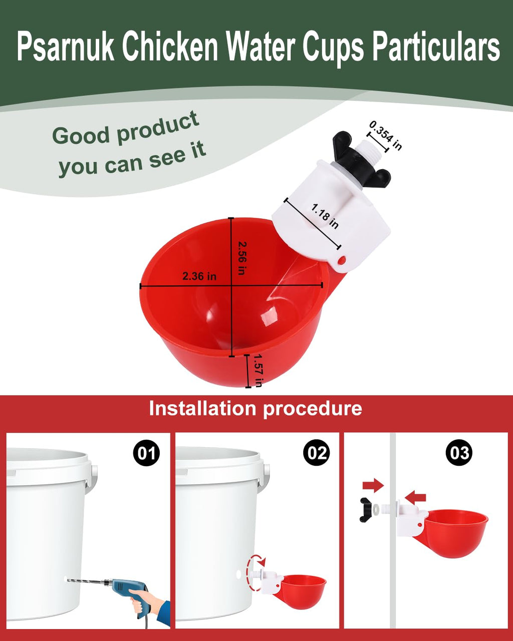 Automatic Chicken Waterer Kit with 4 Cups K4320