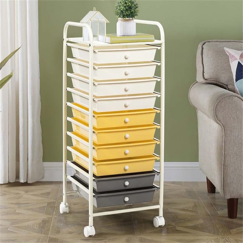 Rolling Storage Cart with 10 Drawers O542
