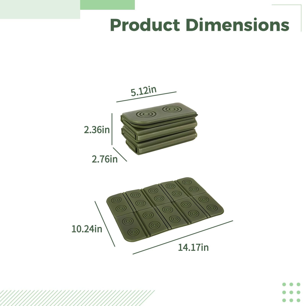 2 Pcs Waterproof Folding Foam Mats L52330