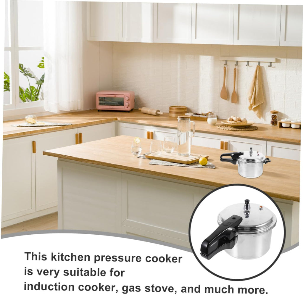 Silver 4l Aluminum Alloy Stovetop Pressure Cooker I53395