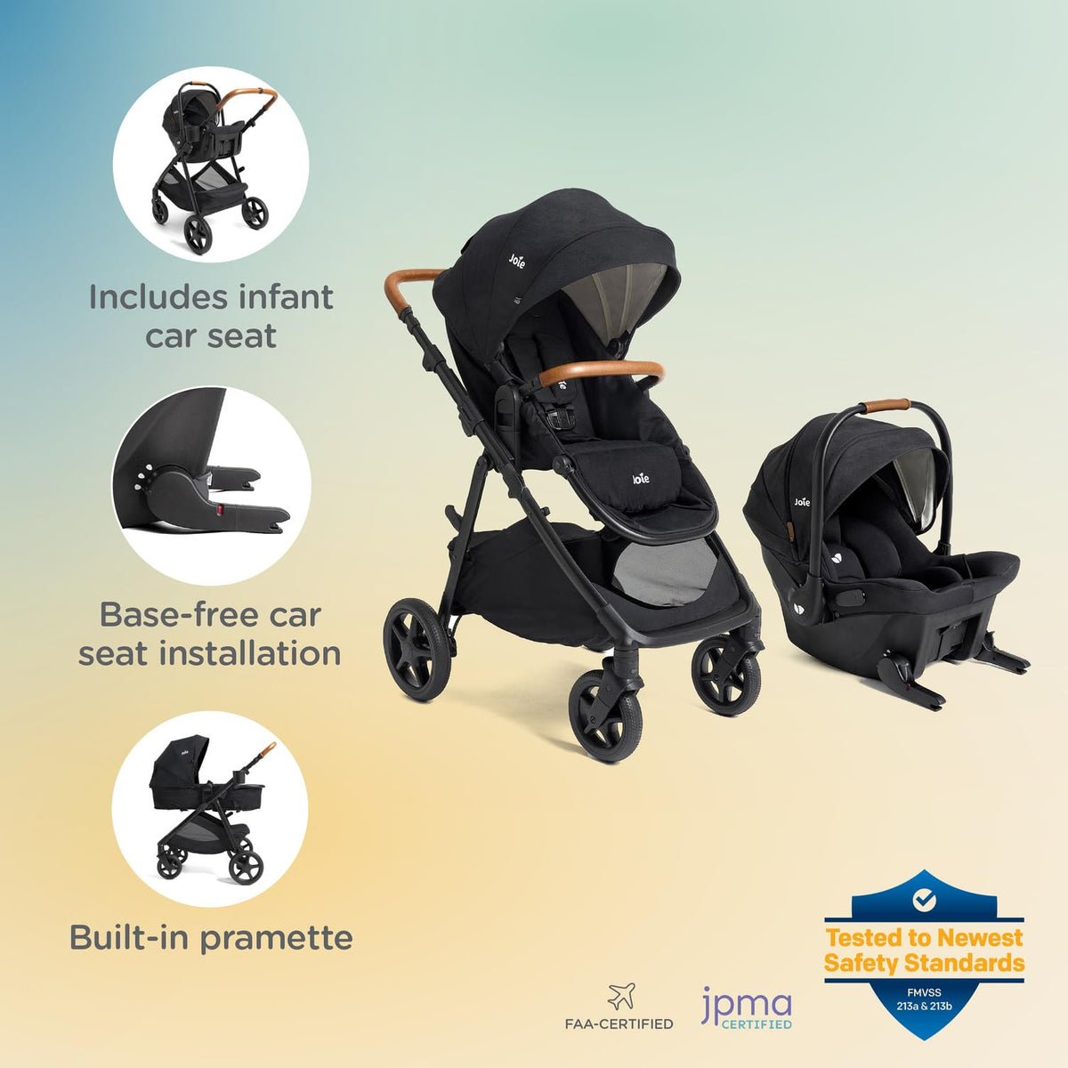 4-in-1 Stroller & Car Seat Travel System Y286