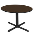 48 in. Round Breakroom Table with Laminate Top and Steel X-Base D344074