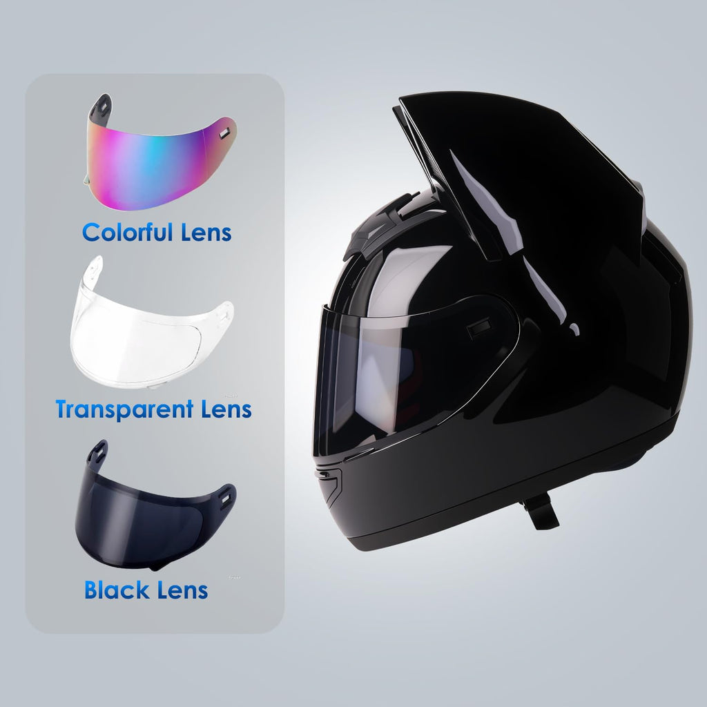 Bluetooth Motorcycle Cat Ear Full Face Helmet DOT Approved O6300