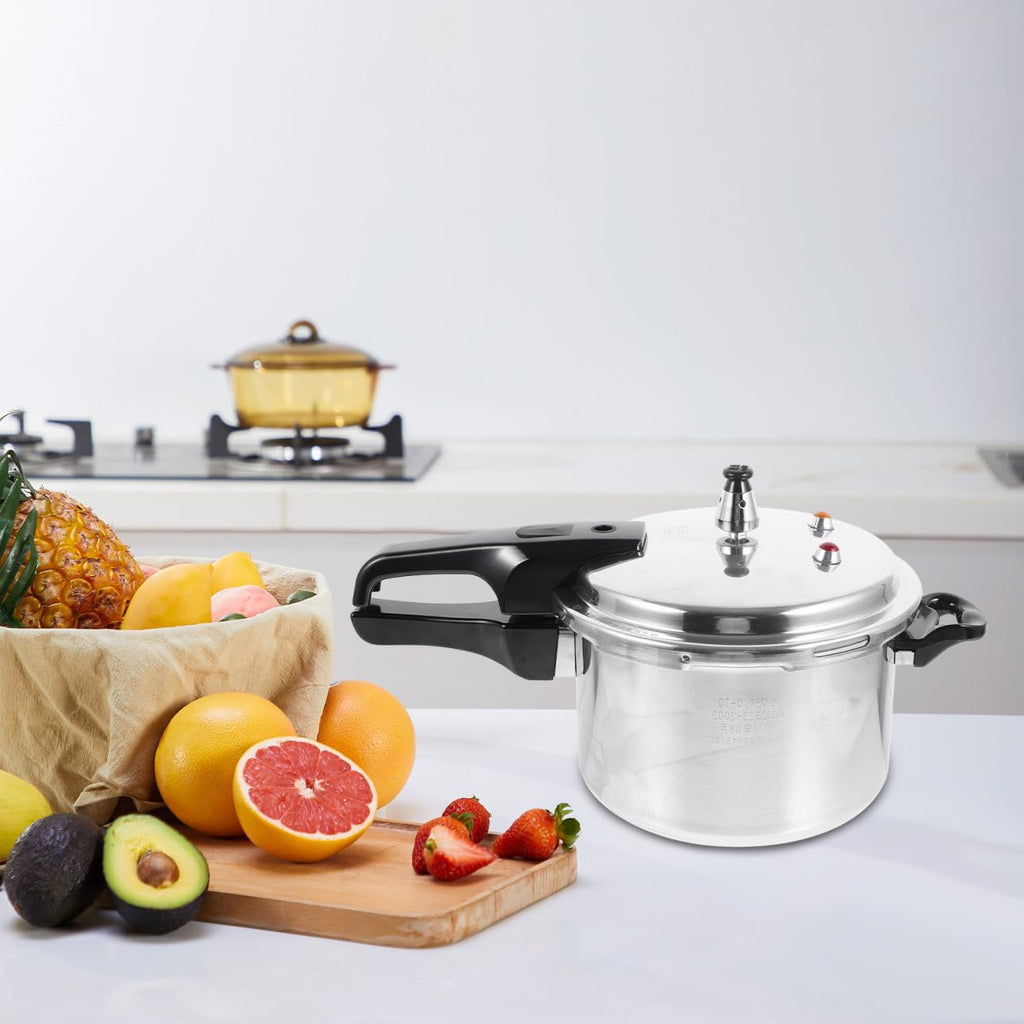 Silver 4l Aluminum Alloy Stovetop Pressure Cooker I53395