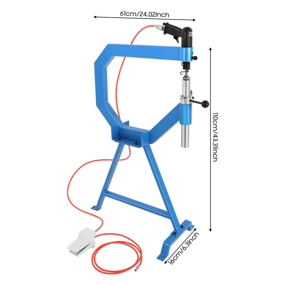 Pneumatic Planishing Hammer with Foot Pedal & Steel Stand G63173