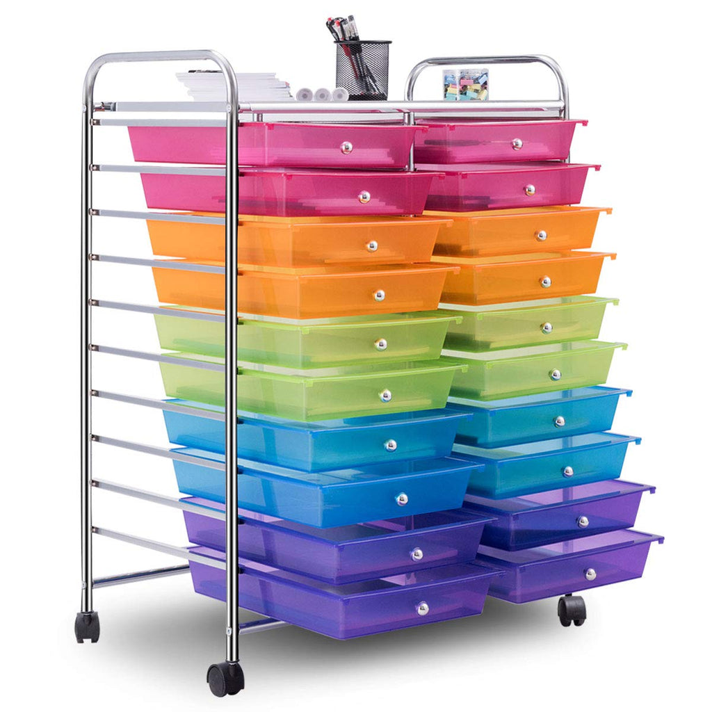 20 Drawer Rolling Storage Cart Organizer K2405