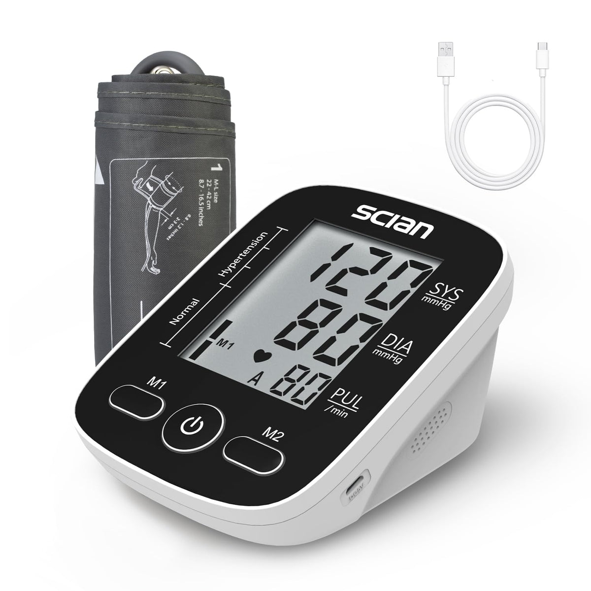 Automatic Upper Arm Blood Pressure Monitor with Large Cuff K65849