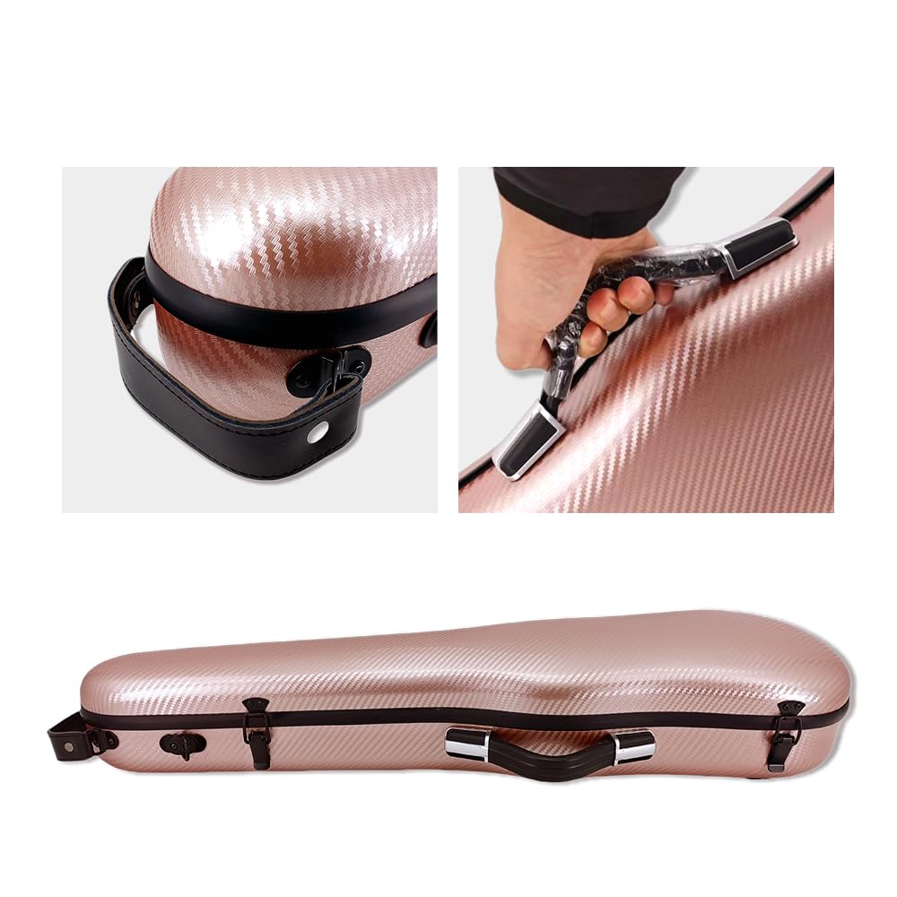 3/4 Full Size Hard Shell Carbon Fiber Violin Case P689