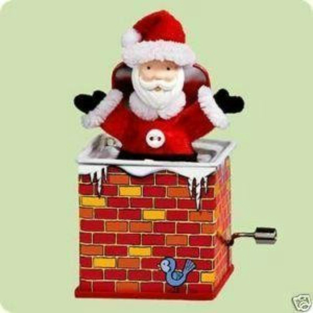 Santa Jack in the Box Ornament X9241