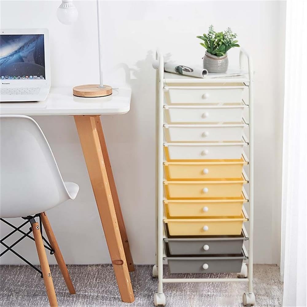 Rolling Storage Cart with 10 Drawers O542