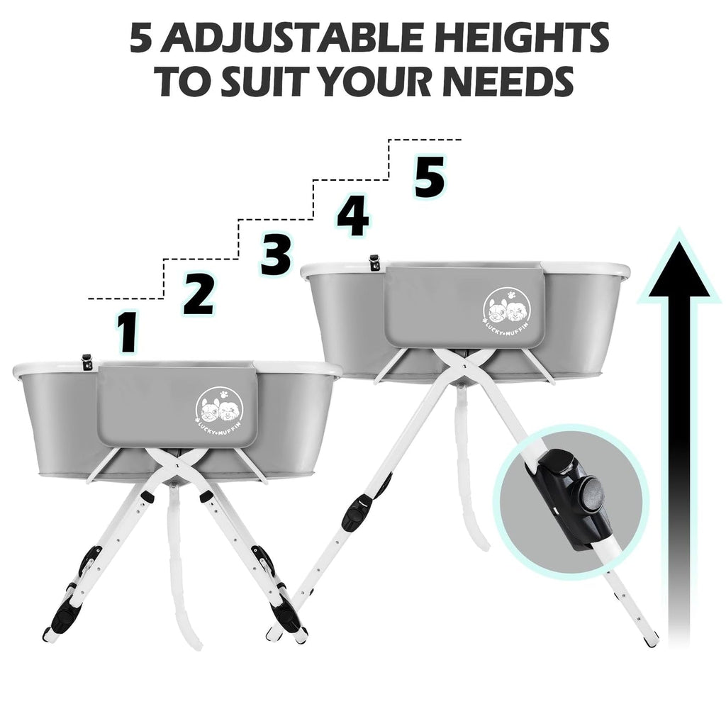 Portable Foldable Dog Bathtub 5 Adjustable Heights C4685