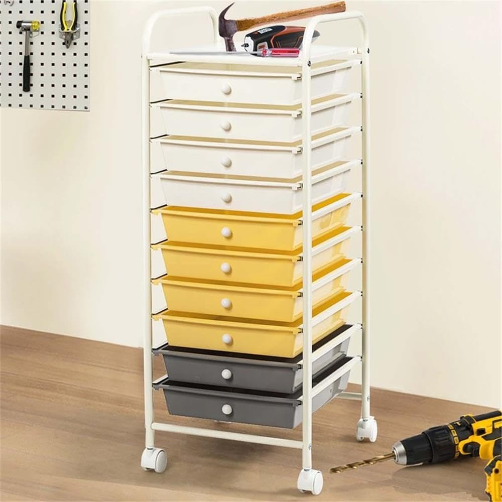 Rolling Storage Cart with 10 Drawers O542