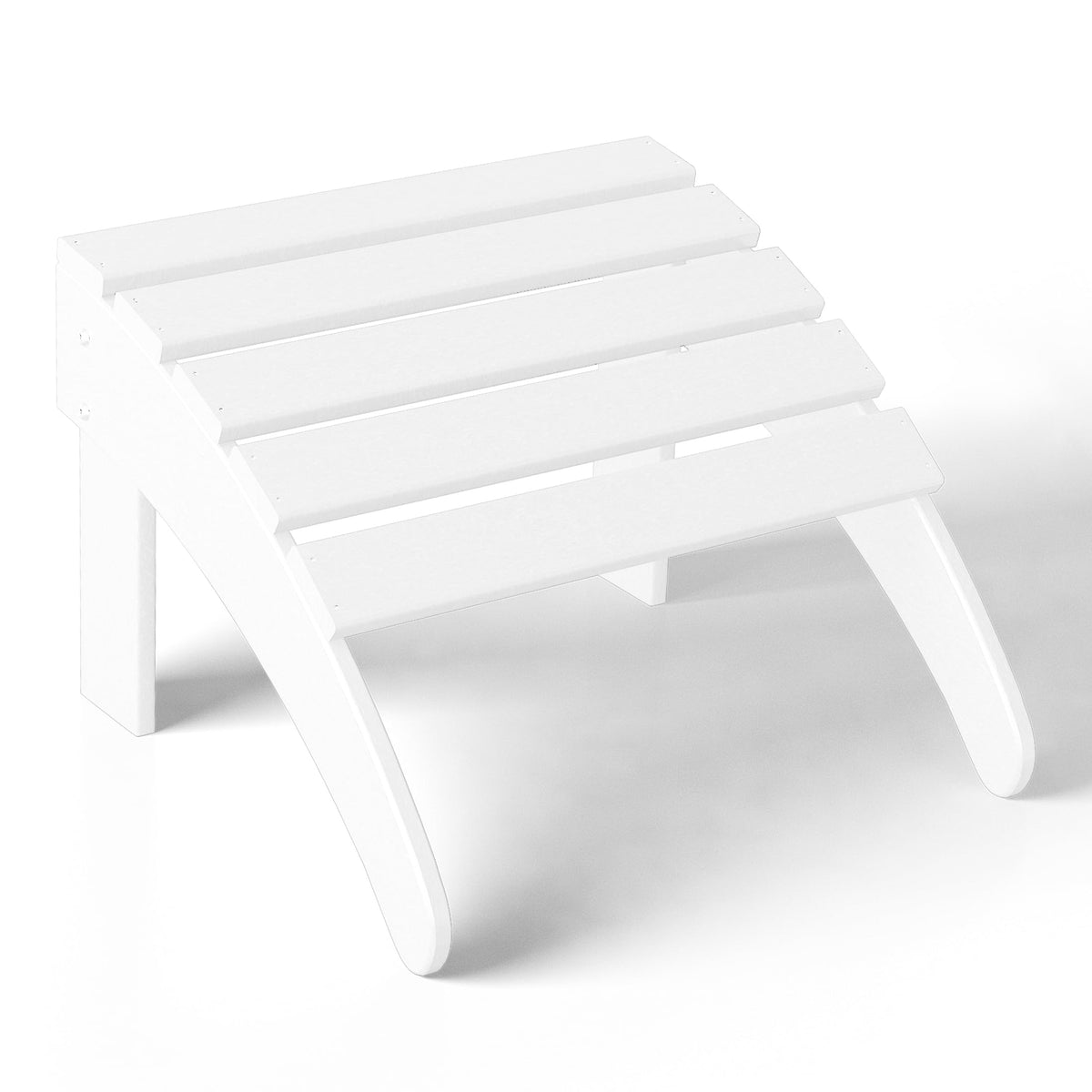 White All Weather Poly Lumber Adirondack Ottoman H67519