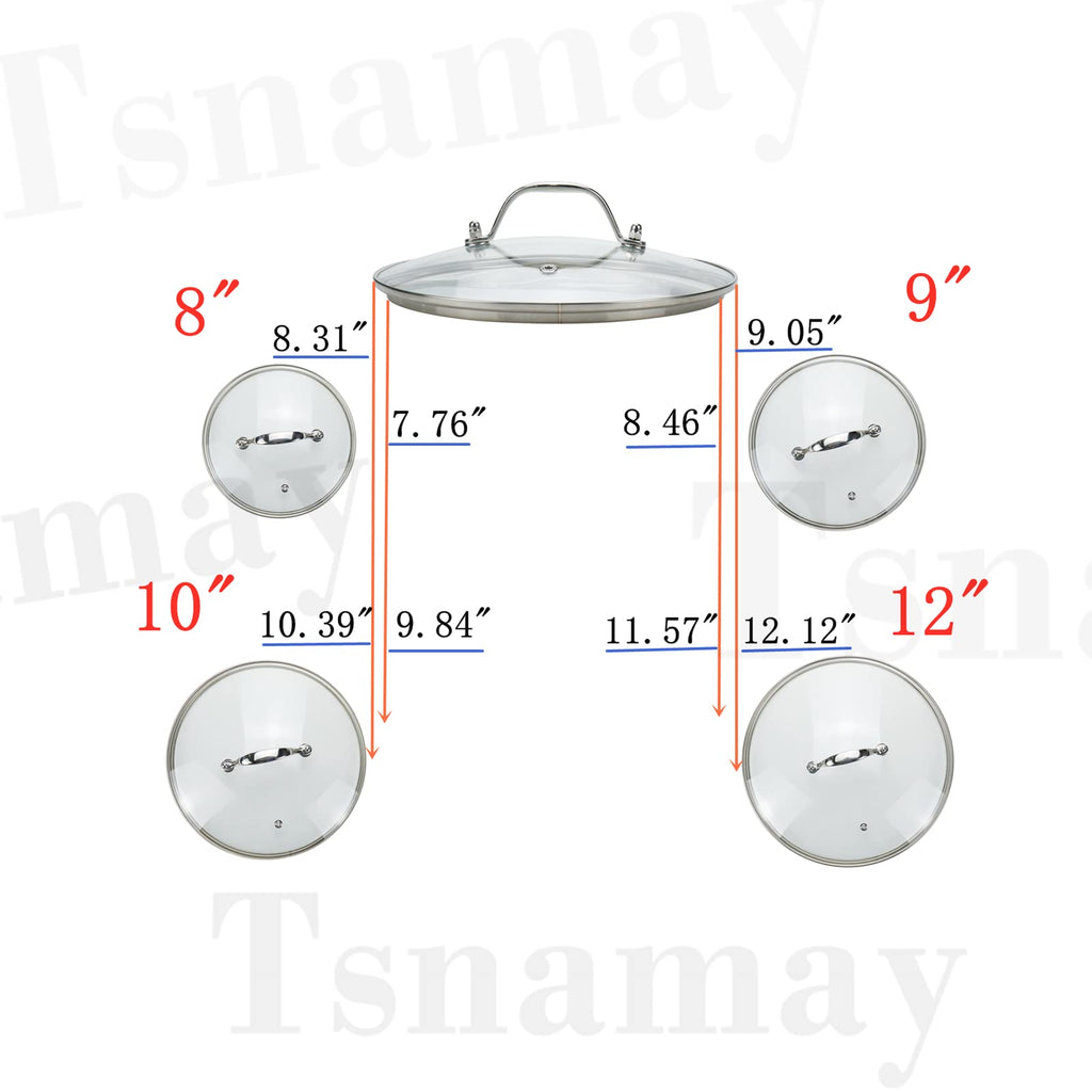 10 Inch Clear Tempered Glass Pan Lid Replacement Y57266