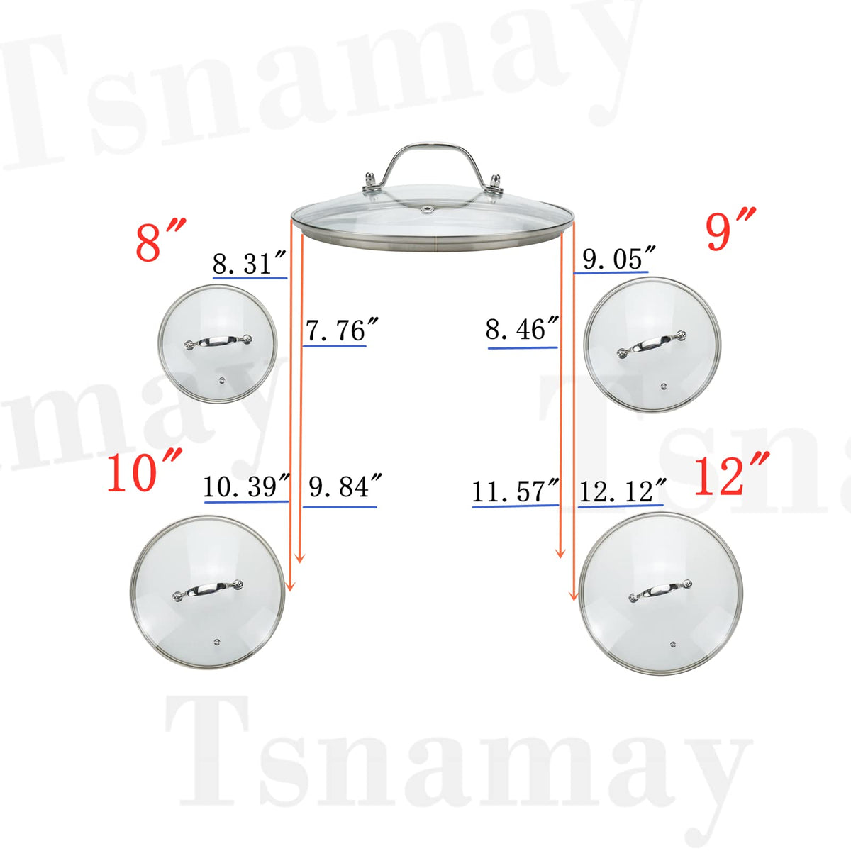 10 Inch Clear Tempered Glass Pan Lid Replacement Y57266