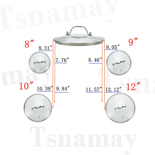 10 Inch Clear Tempered Glass Pan Lid Replacement Y57266