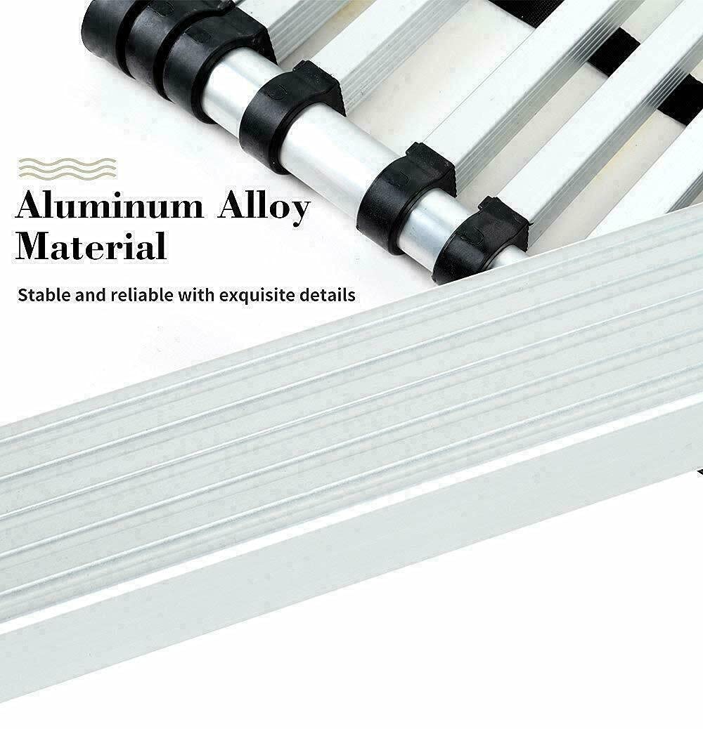 Aluminum Telescoping Ladder with Hooks, 20.3FT One Button Retraction 330lbs Capacity F2643
