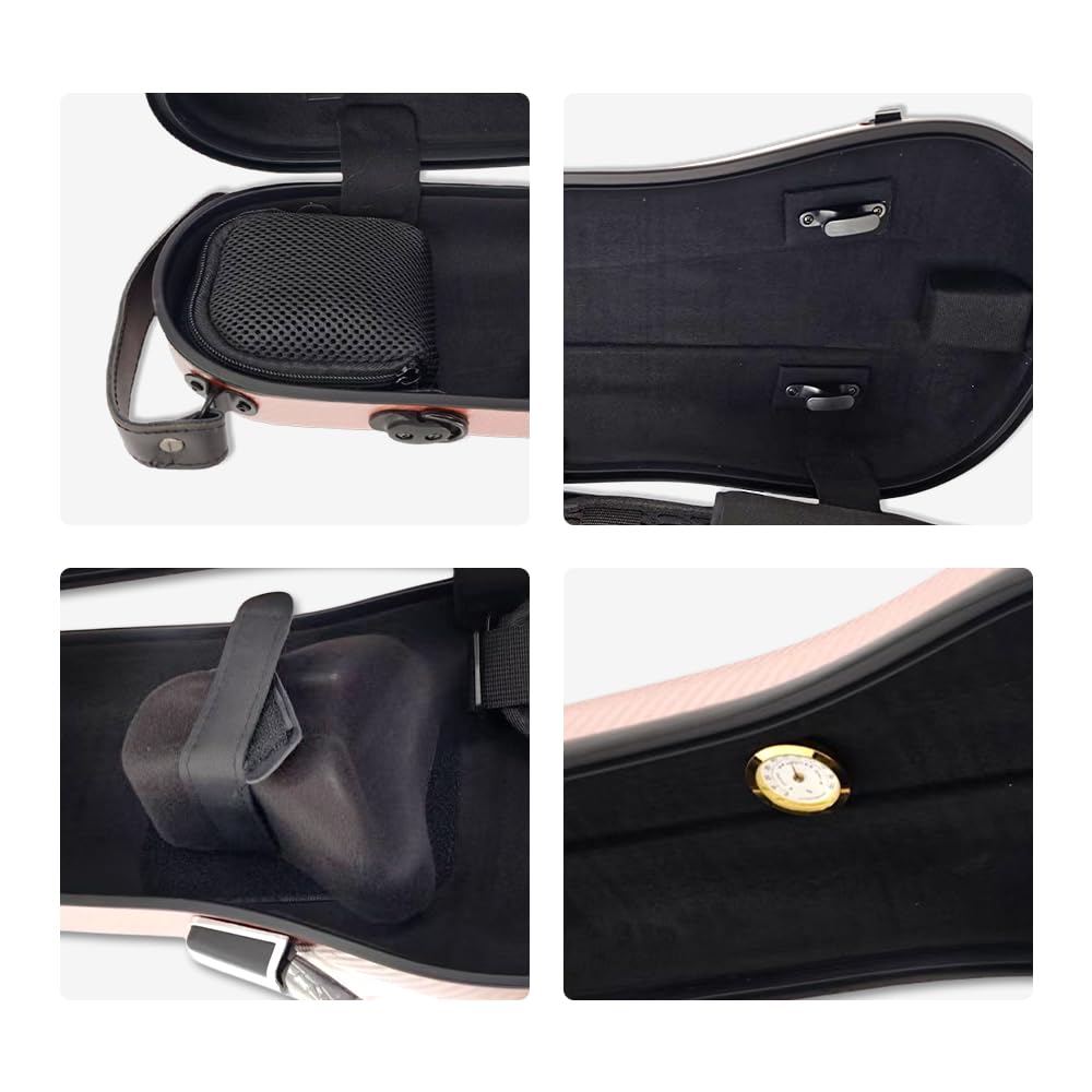 3/4 Full Size Hard Shell Carbon Fiber Violin Case P689