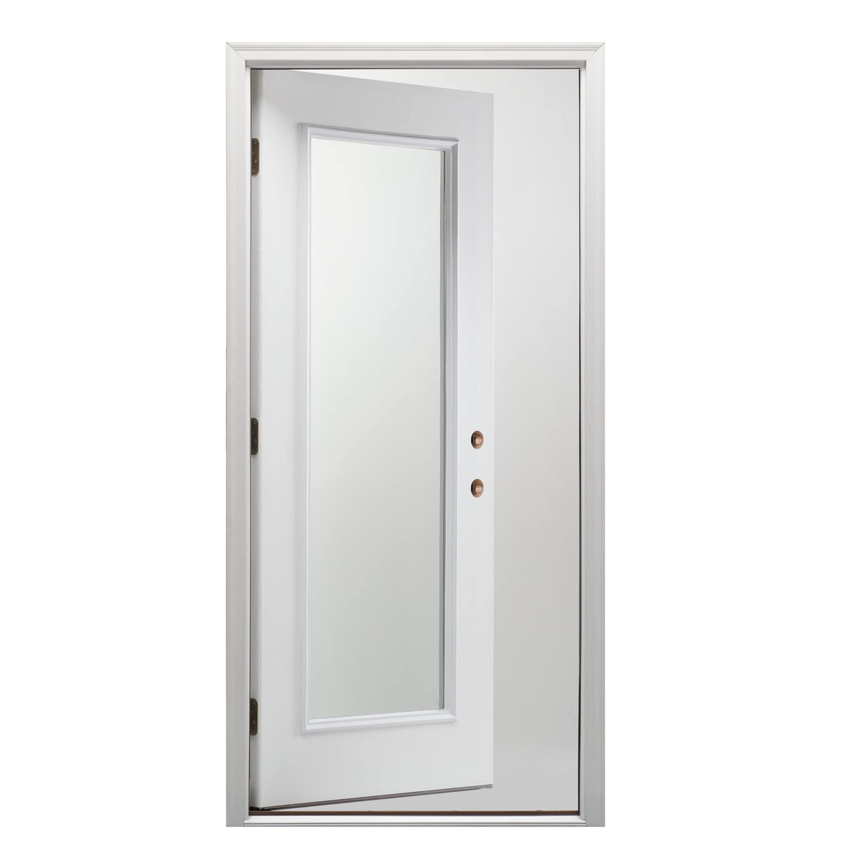 Fiberglass Smooth Primed Left Hand In-Swing Prehung Front Door Full Lite Clear Glass 32" x 80" H198835