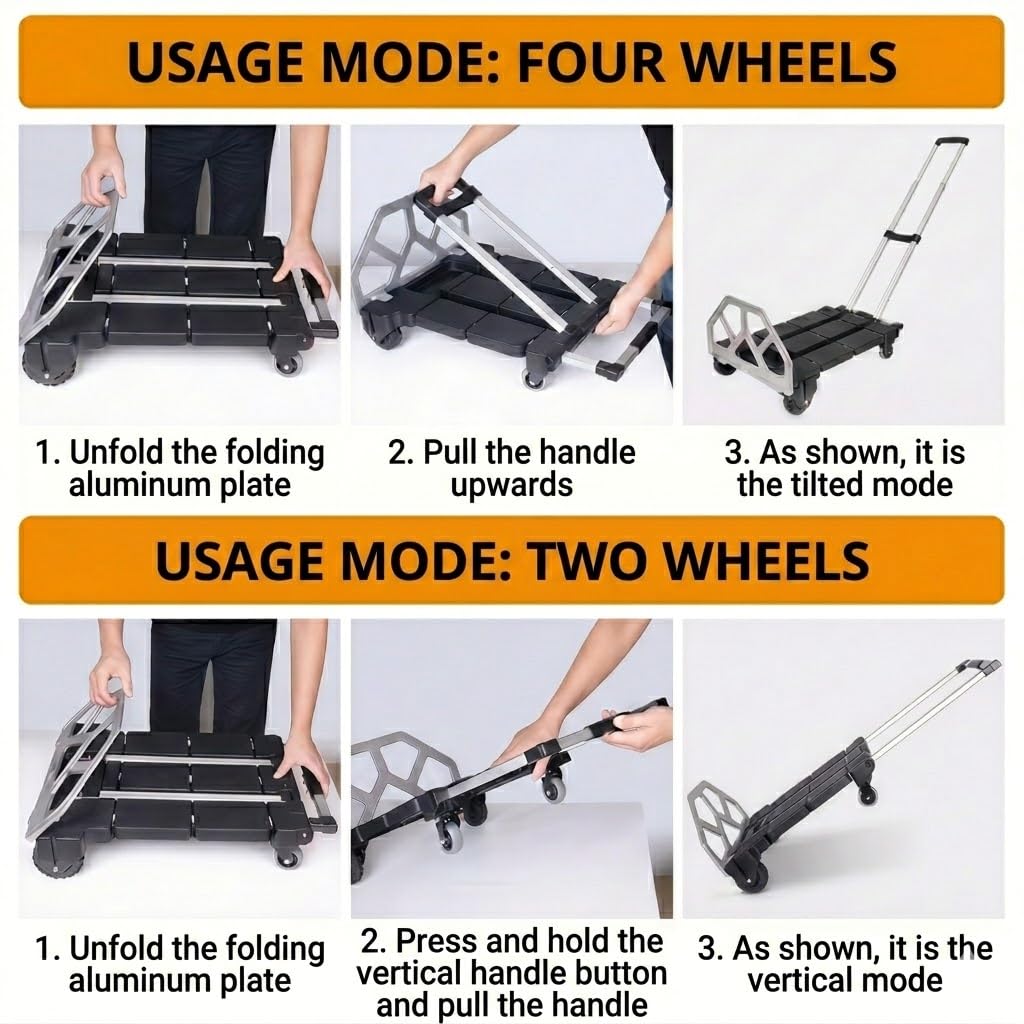 3-in-1 Folding Hand Truck 500 lbs Capacity P5615