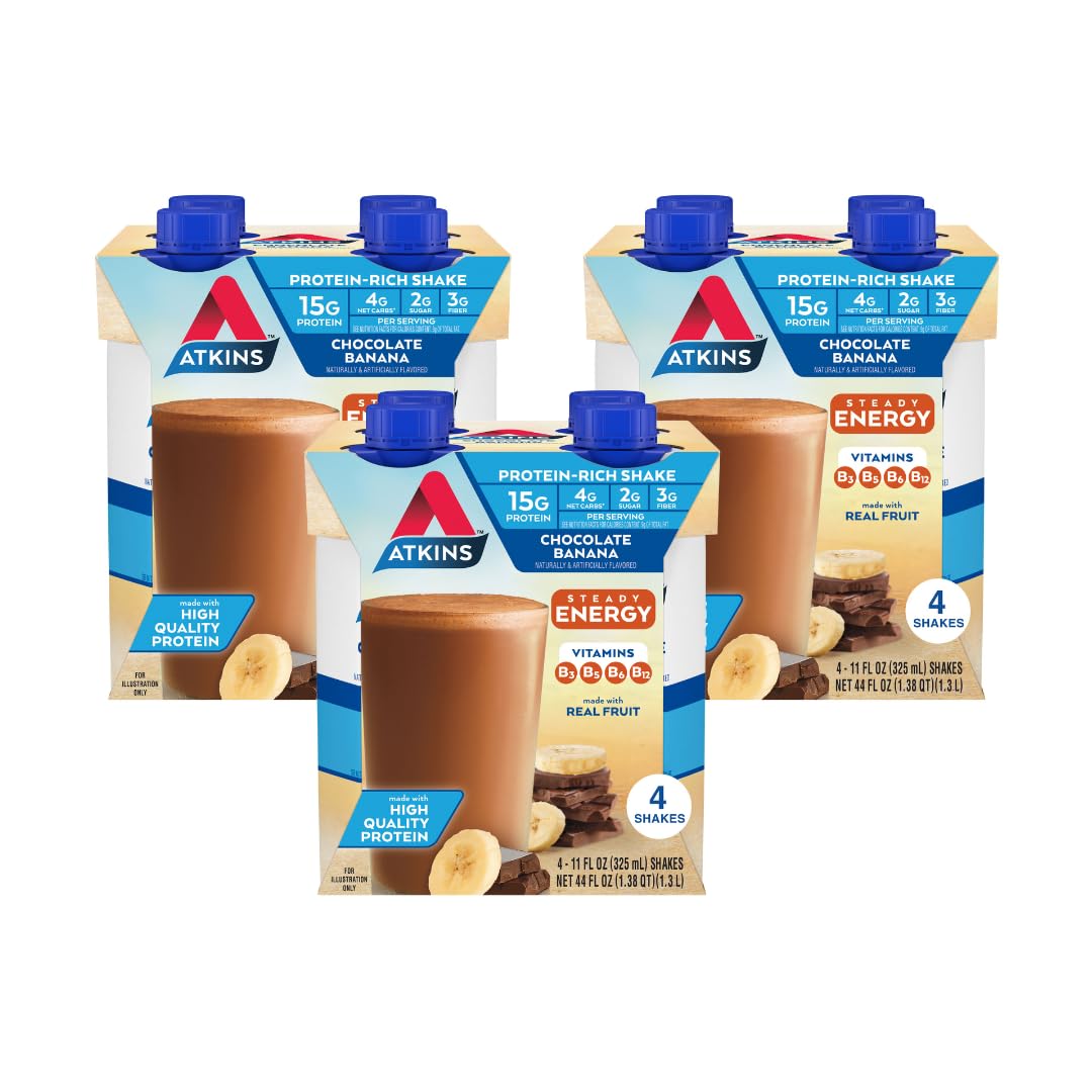 Chocolate Banana & Creamy Vanilla Protein Shake, 12 Count E121703