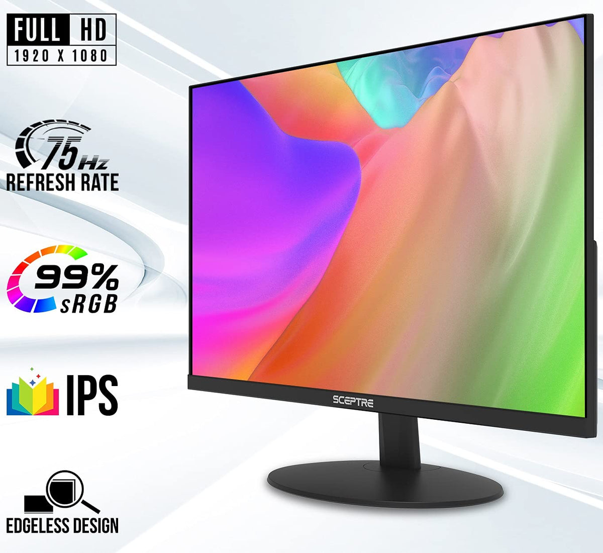 24-Inch IPS 1080p 75Hz Computer Monitor with Speakers Q93414