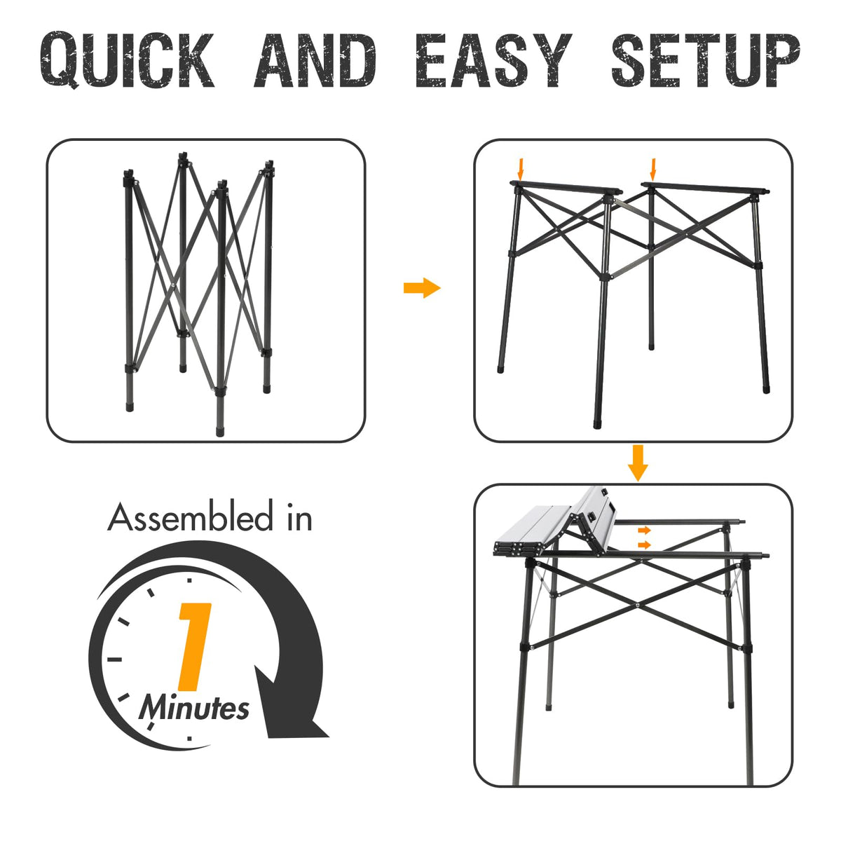 Lightweight Aluminum Folding Table X36973