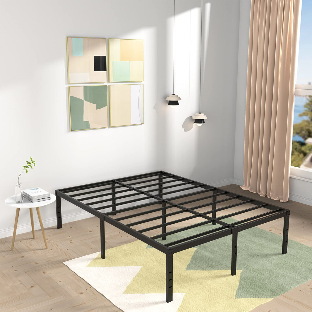 18 Inch High Queen Size Bed Frame with Storage C2688